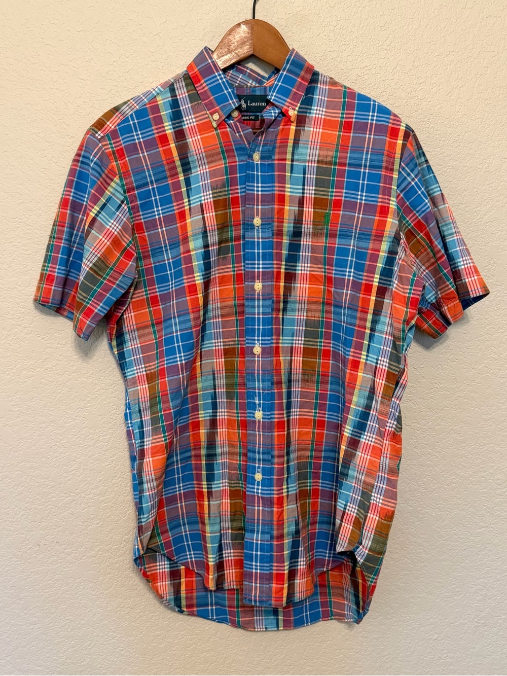 Polo Ralph Lauren Men's Classic Fit Short-Sleeve Plaid Button-Down Shirt Small